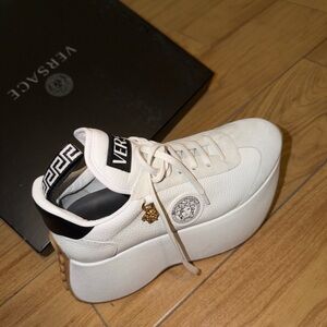 Versace Women's White Platform Sneakers